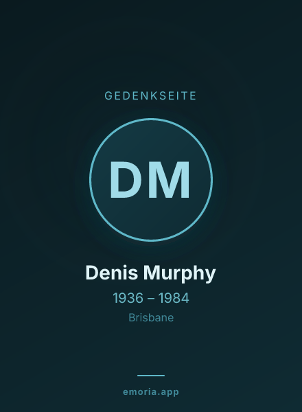 Gedenkportrait von Denis Murphy