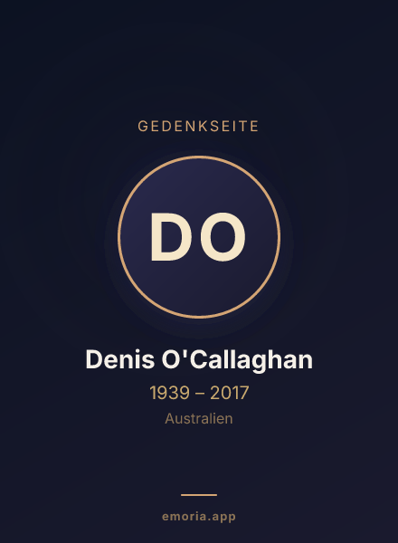 Gedenkportrait von Denis O'Callaghan