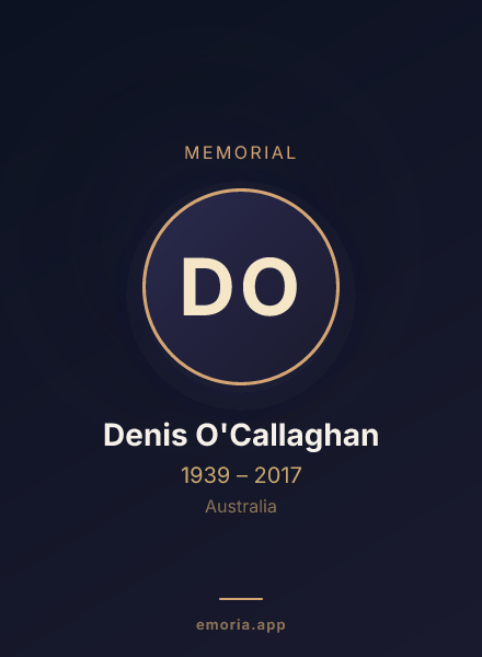 Memorial portrait of Denis O'Callaghan