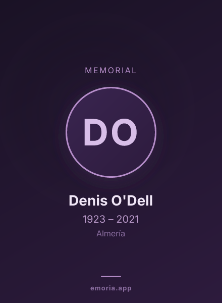 Memorial portrait of Denis O'Dell