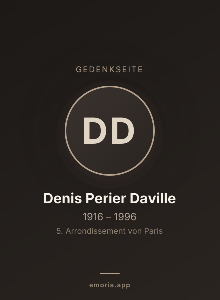 Gedenkportrait von Denis Perier Daville