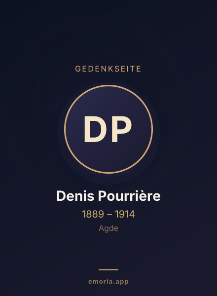 Gedenkportrait von Denis Pourrière