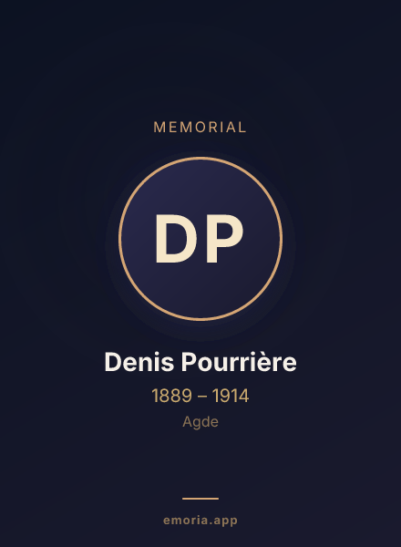 Memorial portrait of Denis Pourrière