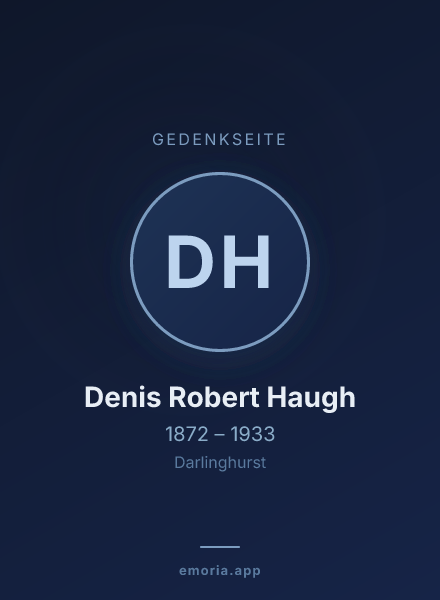 Gedenkportrait von Denis Robert Haugh
