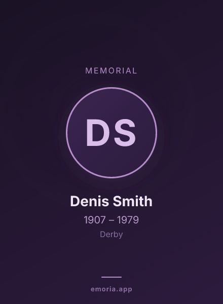 Memorial portrait of Denis Smith