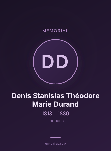 Memorial portrait of Denis Stanislas Théodore Marie Durand