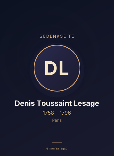 Gedenkportrait von Denis Toussaint Lesage