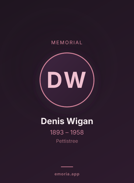 Memorial portrait of Denis Wigan