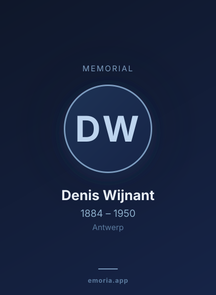 Memorial portrait of Denis Wijnant