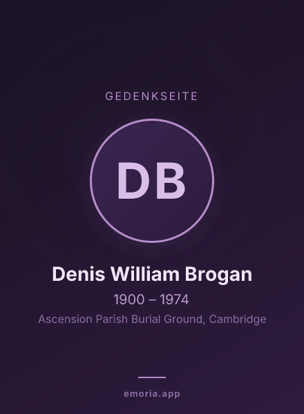 Gedenkportrait von Denis William Brogan