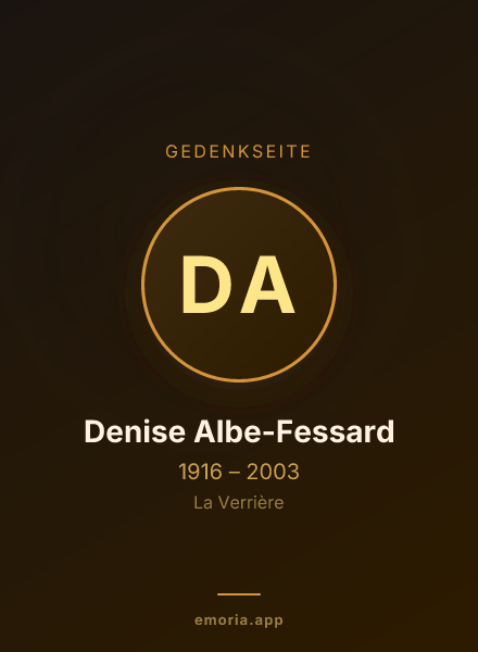 Gedenkportrait von Denise Albe-Fessard