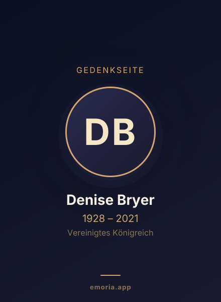Gedenkportrait von Denise Bryer