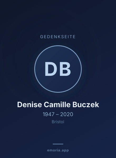 Gedenkportrait von Denise Camille Buczek