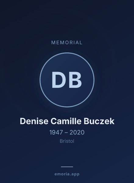 Memorial portrait of Denise Camille Buczek