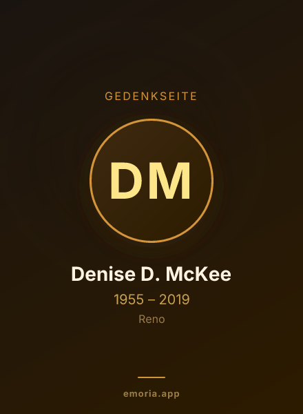 Gedenkportrait von Denise D. McKee