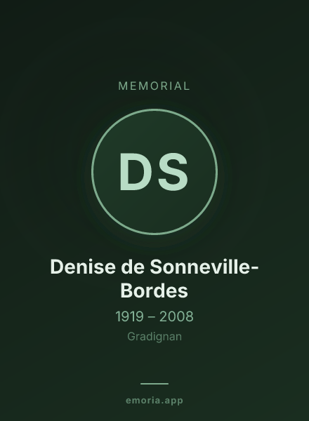 Memorial portrait of Denise de Sonneville-Bordes