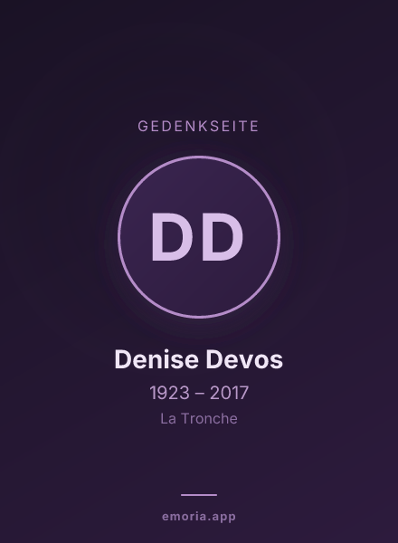 Gedenkportrait von Denise Devos