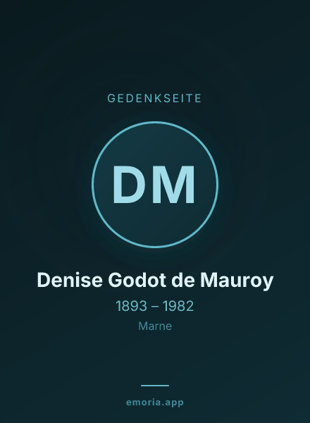 Gedenkportrait von Denise Godot de Mauroy