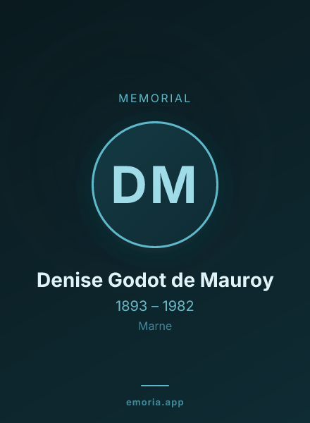 Memorial portrait of Denise Godot de Mauroy