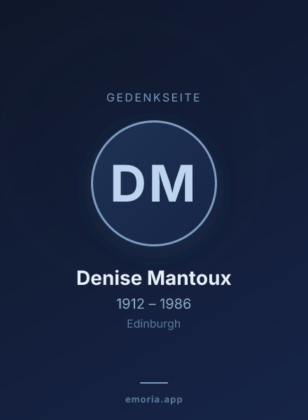Gedenkportrait von Denise Mantoux