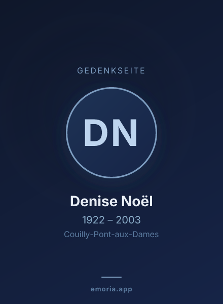 Gedenkportrait von Denise Noël