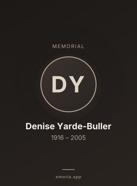 Memorial portrait of Denise Yarde-Buller