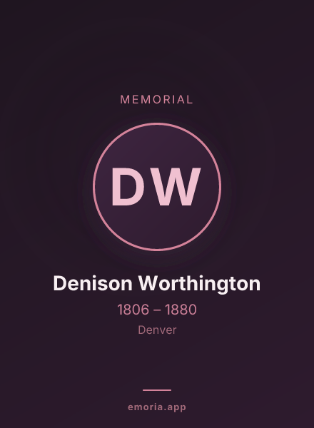 Memorial portrait of Denison Worthington