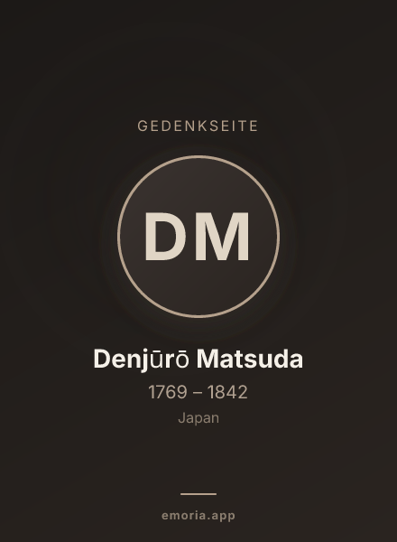 Gedenkportrait von Denjūrō Matsuda