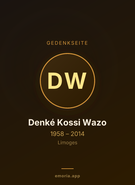 Gedenkportrait von Denké Kossi Wazo