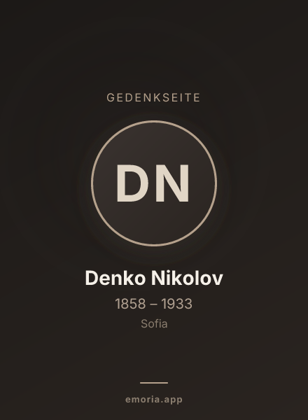 Gedenkportrait von Denko Nikolov