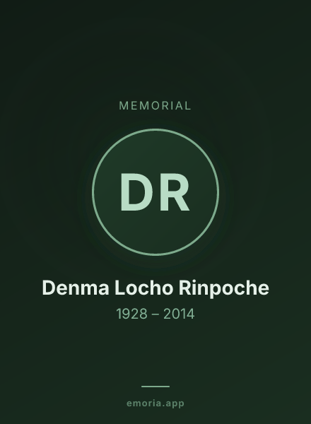 Memorial portrait of Denma Locho Rinpoche