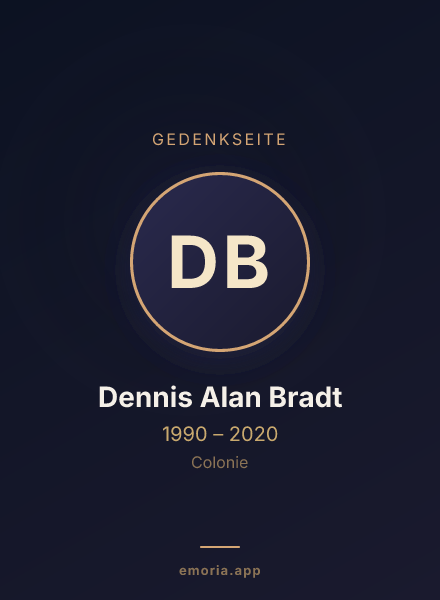 Gedenkportrait von Dennis Alan Bradt