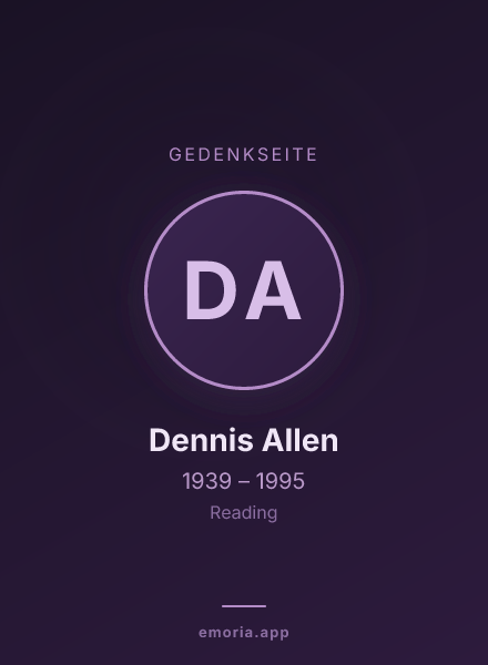 Gedenkportrait von Dennis Allen