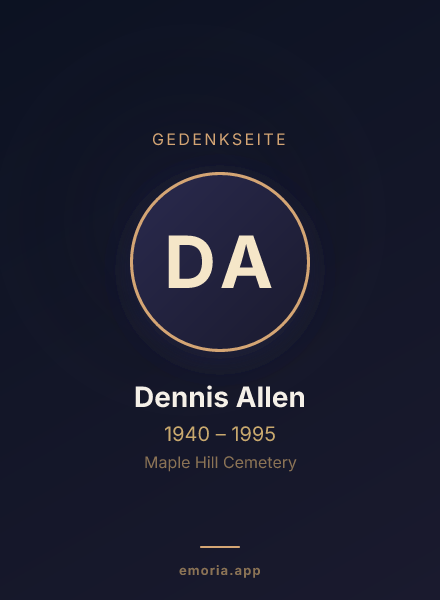 Gedenkportrait von Dennis Allen