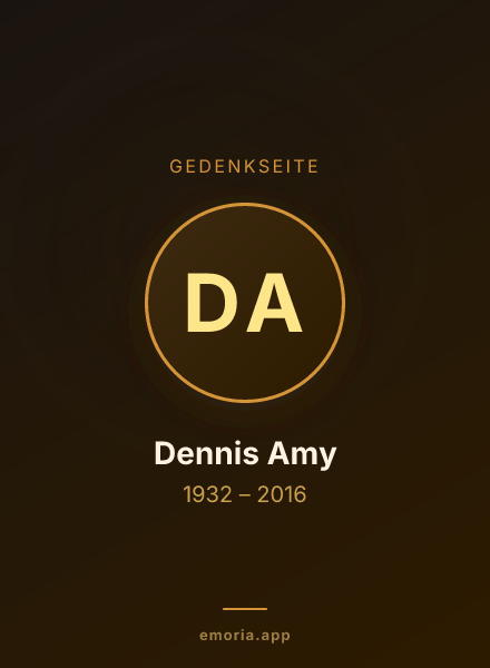 Gedenkportrait von Dennis Amy