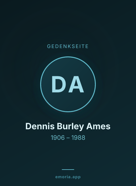 Gedenkportrait von Dennis Burley Ames