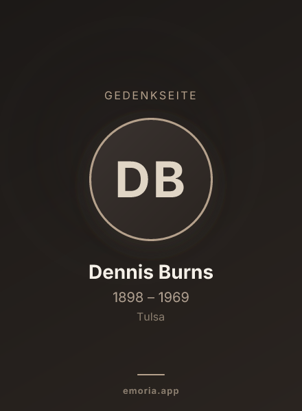 Gedenkportrait von Dennis Burns