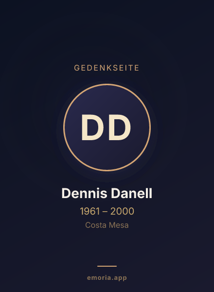 Gedenkportrait von Dennis Danell