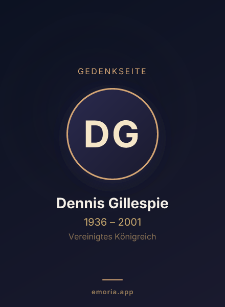 Gedenkportrait von Dennis Gillespie
