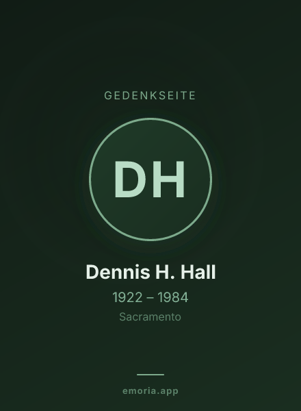 Gedenkportrait von Dennis H. Hall