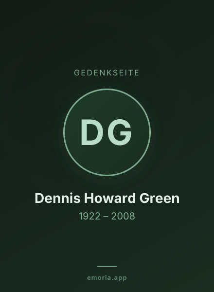 Gedenkportrait von Dennis Howard Green