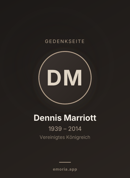 Gedenkportrait von Dennis Marriott