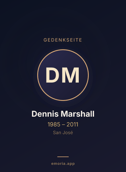 Gedenkportrait von Dennis Marshall
