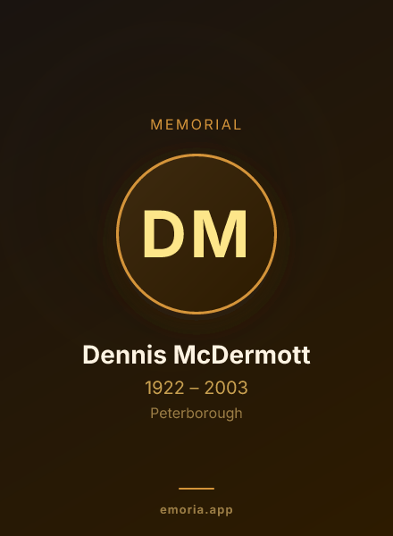 Memorial portrait of Dennis McDermott