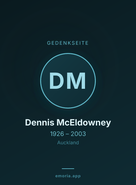Gedenkportrait von Dennis McEldowney