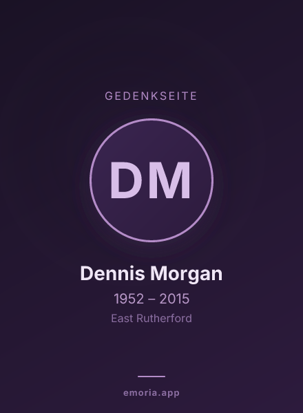 Gedenkportrait von Dennis Morgan