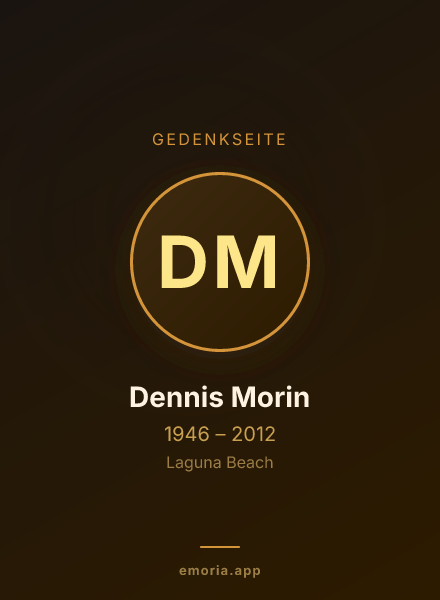 Gedenkportrait von Dennis Morin