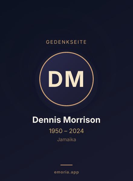 Gedenkportrait von Dennis Morrison
