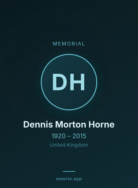 Memorial portrait of Dennis Morton Horne