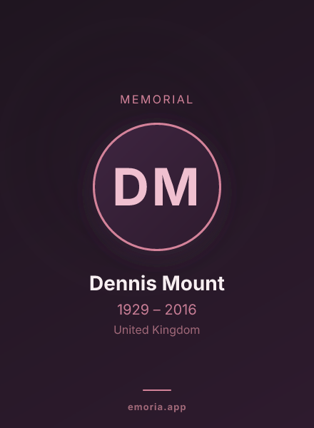 Memorial portrait of Dennis Mount